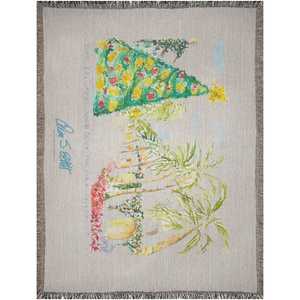 Christmas in Worth Ave Palm Beach Woven Blankets