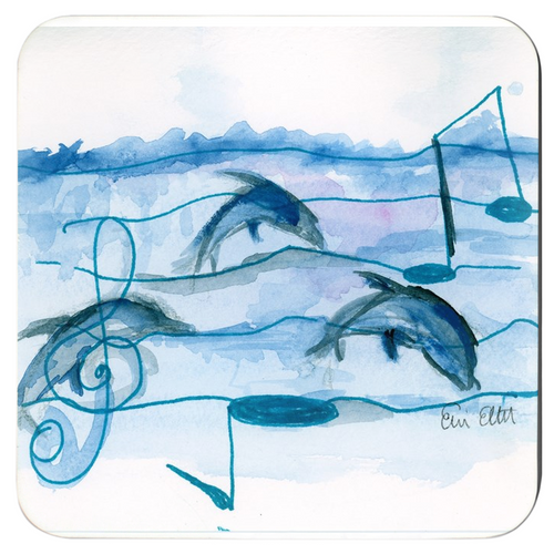 Dolphins & Music Coasters