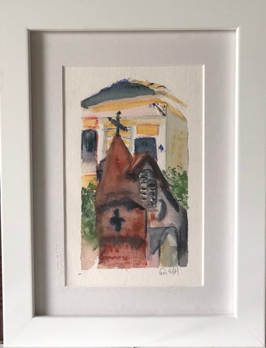 Rusty Staub's New Orleans #2 Original Watercolor on Paper