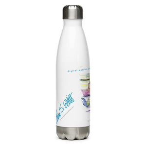 Digital Warrior with the World at her Fingertips Water Bottle
